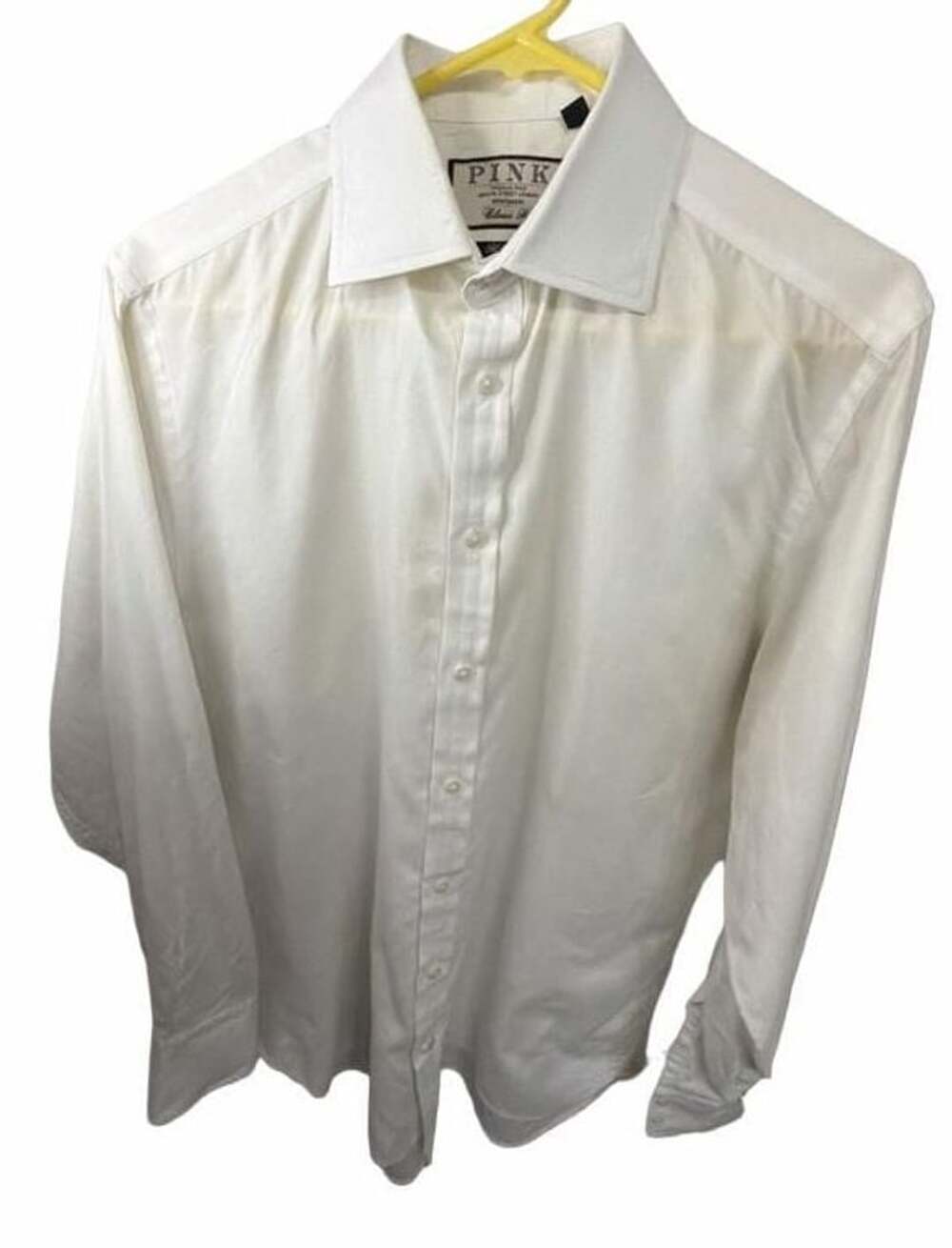 Thomas Pink White Dress Shirt - Classic Fit, Size 15½-34